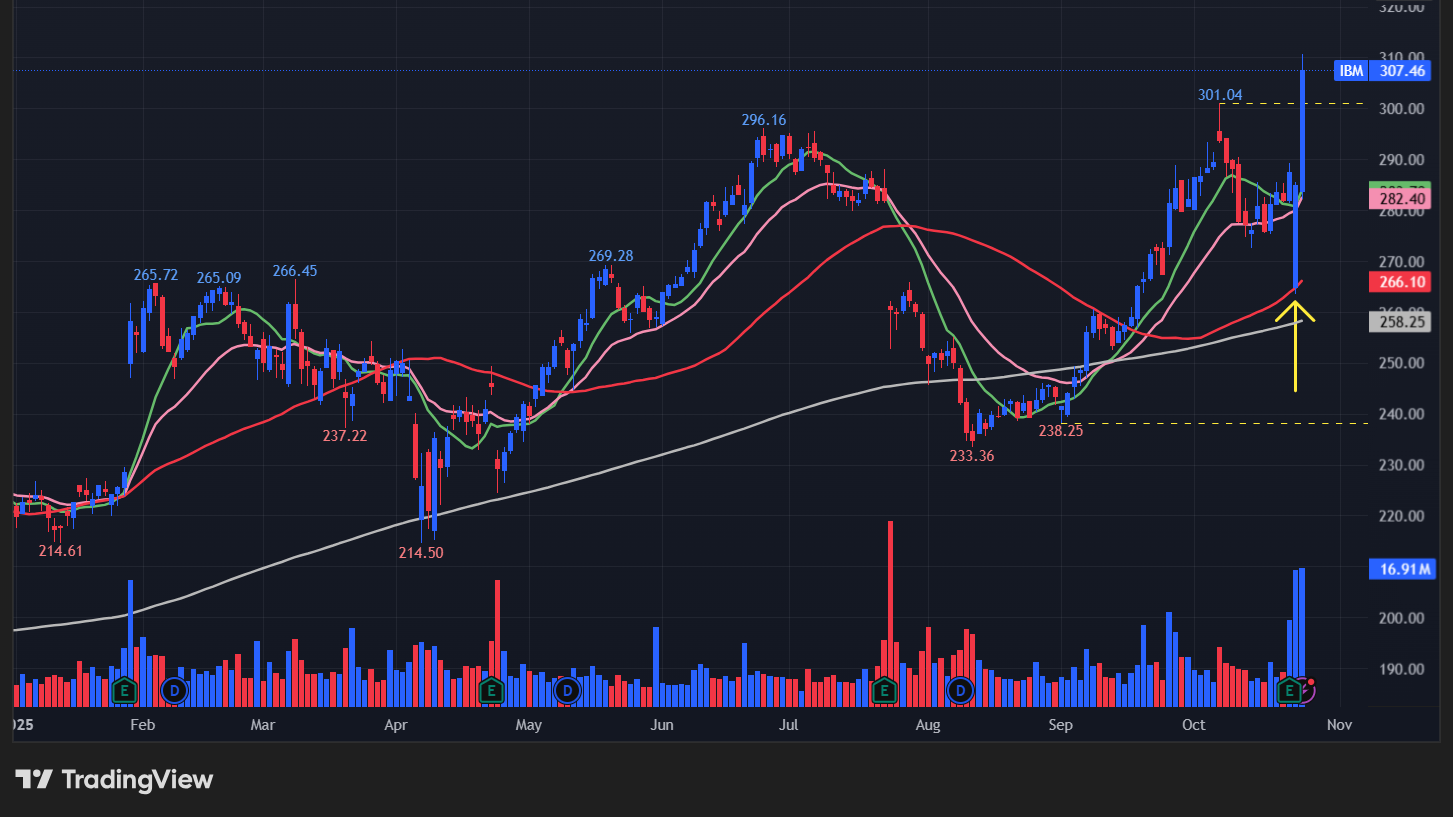IBM(IBM)の株価チャート