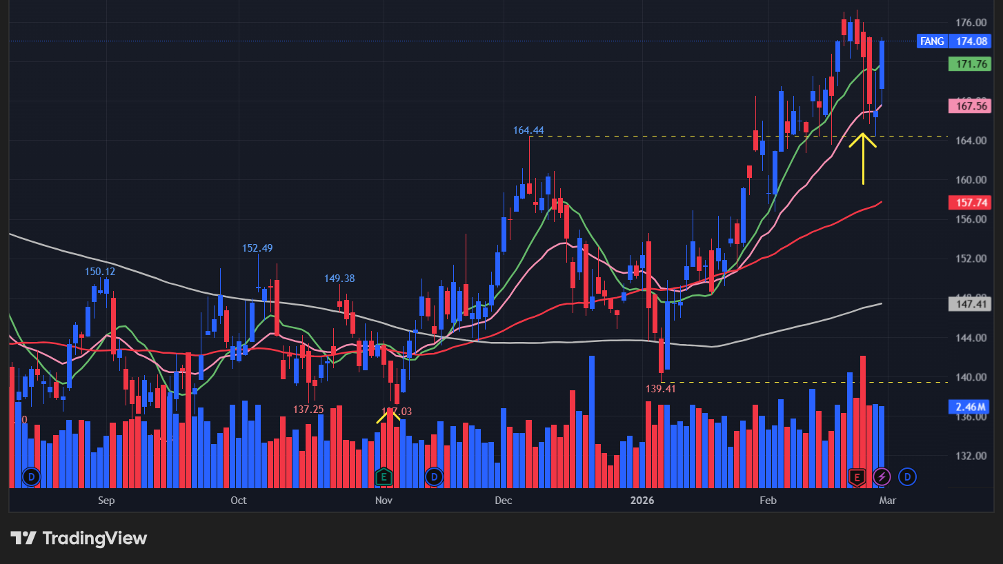 【FANGの日足チャート】 ※TradingView提供
