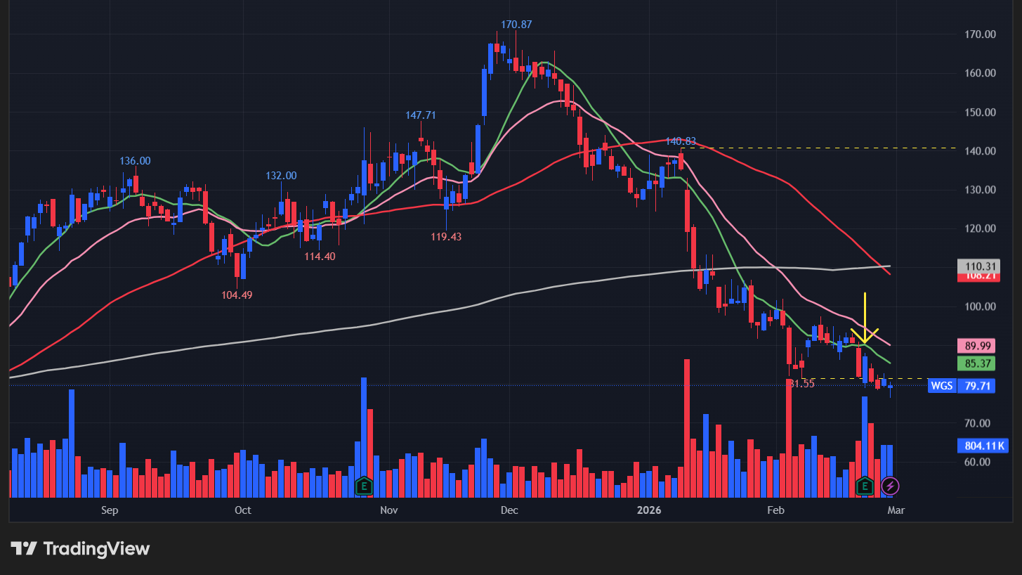 【WGSの日足チャート】 ※TradingView提供