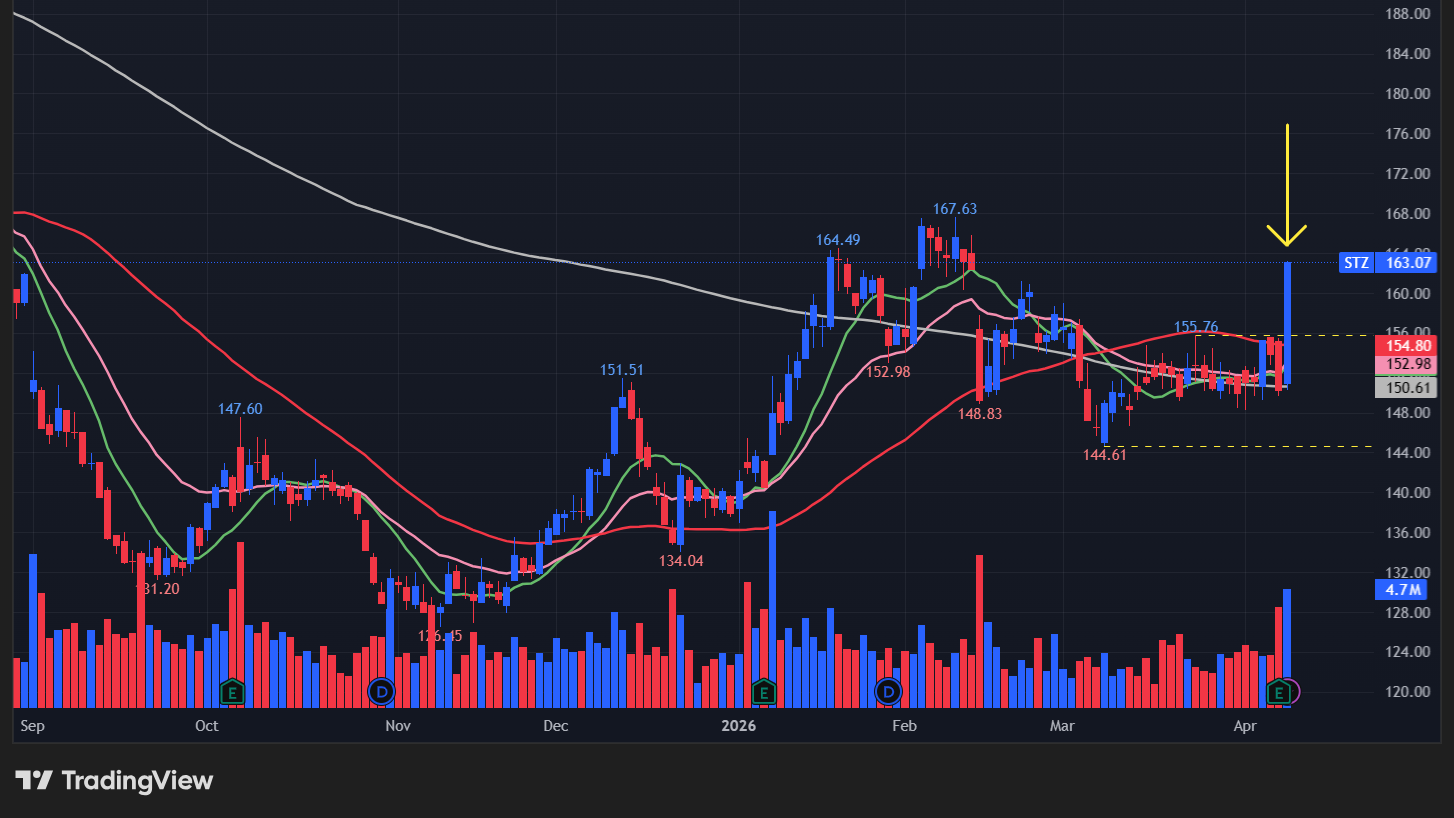 【STZの日足チャート】 ※TradingView提供