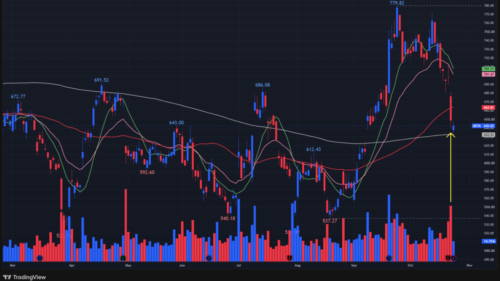 【METAの日足チャート】 ※TradingView提供