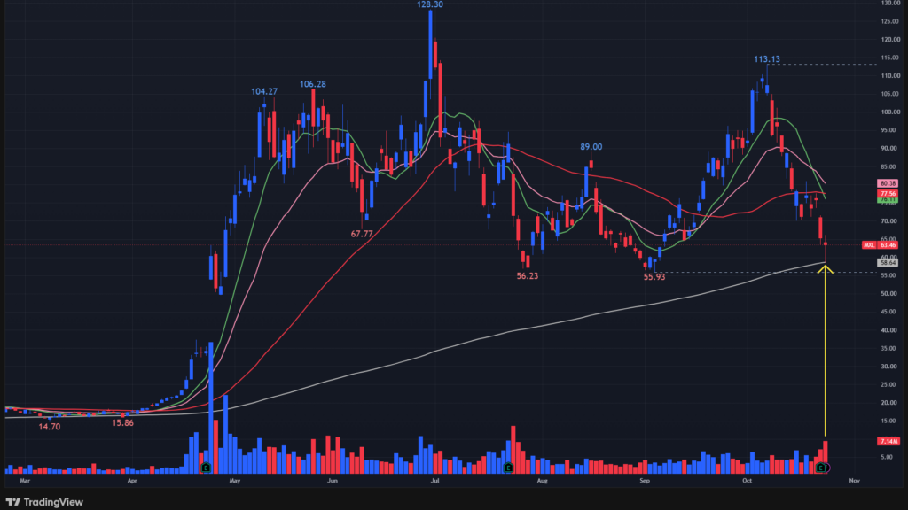 【MXLの日足チャート】 ※TradingView提供